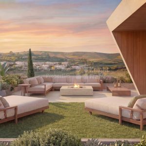 Finca Cortesin, Двухкомнатная квартира с видом на сад в жилом комплексе в Финка Кортесин