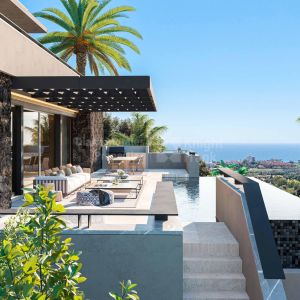 El Rosario, Villa Cascada: Design, Aussicht und Privatsphäre in Marbella Este