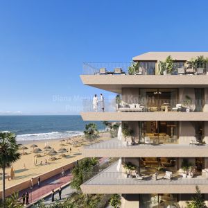 Manilva Beach, Four-bedroom apartment in a 145-unit beachfront complex with sea views