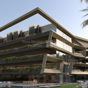 Estepona Centre, Two-bedroom penthouse with roof terrace and pool in modern building