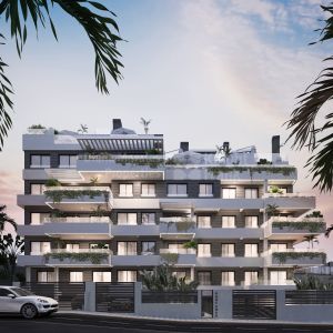 Estepona Stadt, Zweizimmerwohnung im Erdgeschoss in einer Wohnanlage mit 22 Einheiten in Estepona