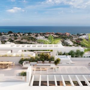 Estepona Ouest, Penthouse de trois chambres avec solarium à l’ouest d’Estepona