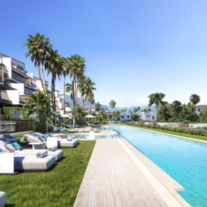 Chullera, First floor two bedroom apartment in beachfront complex in Manilva