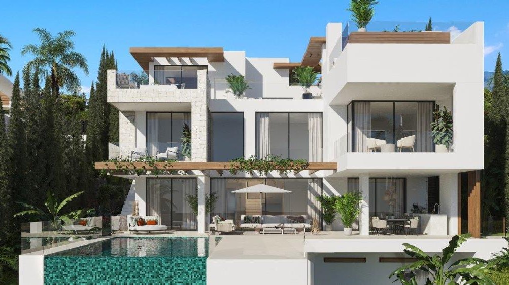 Spectacular new build villa to be constructed with stunning sea views in the new Golden Mile, Estepona