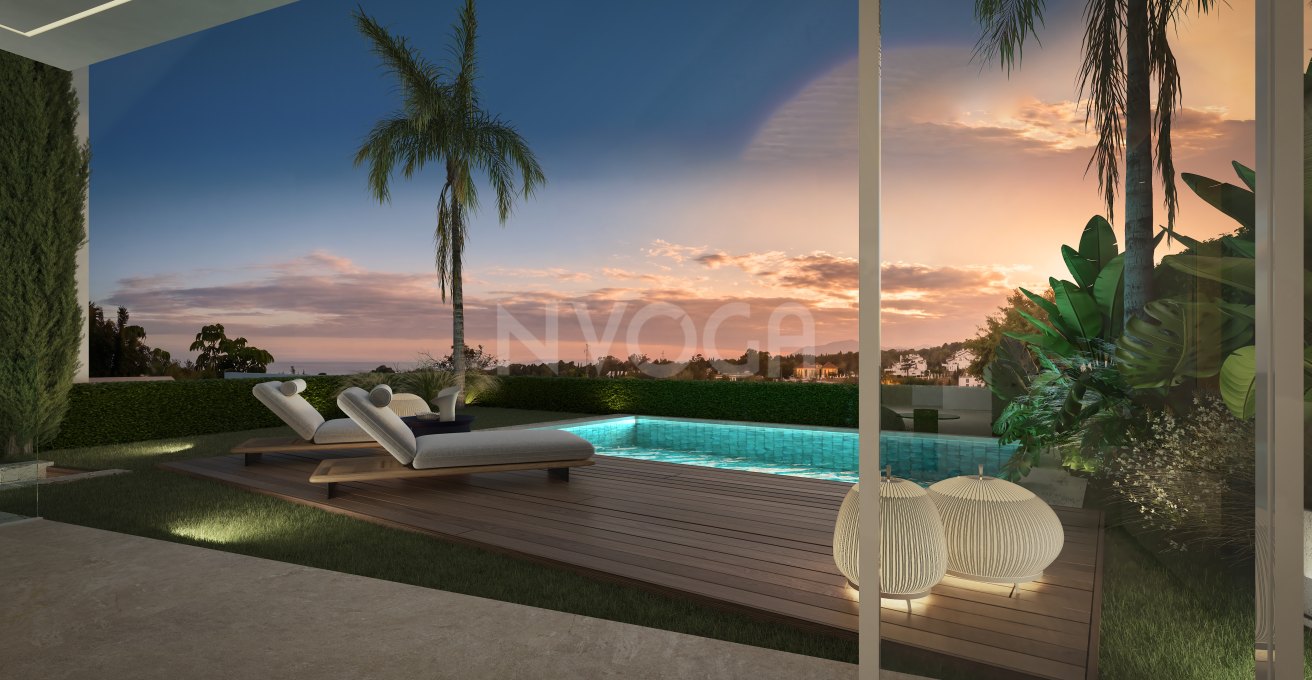 Villa de lujo en Marbella, zona Valdeolletas, con piscina privada y vistas al mar