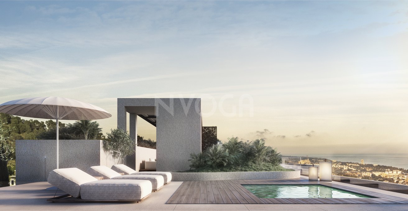 Colección de cinco exclusivas villas de lujo con vistas panorámicas en la Milla de Oro de Marbella · Cascada de Camojan · Sierra Blanca