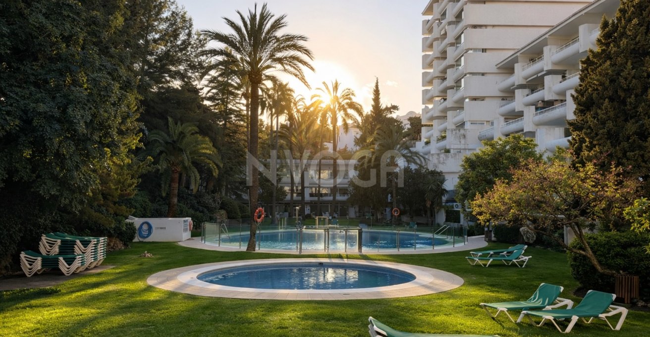 Wonderful unfurnished ground-floor apartment located on the Golden Mile in Marbella