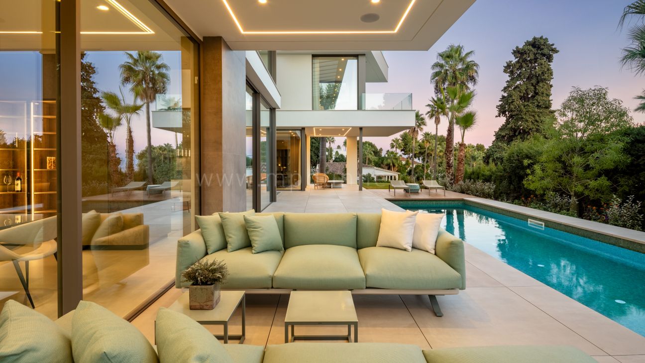 Nagelneue Luxusvilla, Meerblick, Marbella Goldene Meile