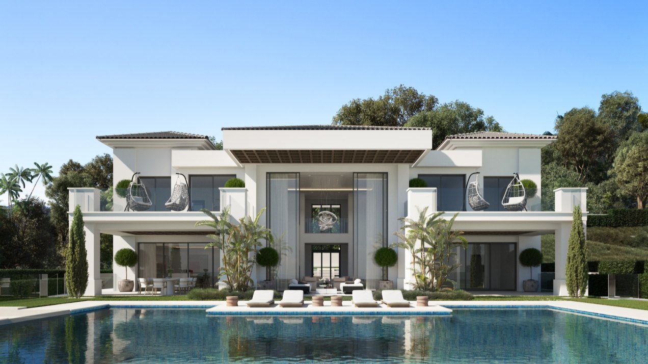 Project for front line golf villas in the surroundings of the Villa Padierna Hotel, Los Flamingos Golf, Benahavis