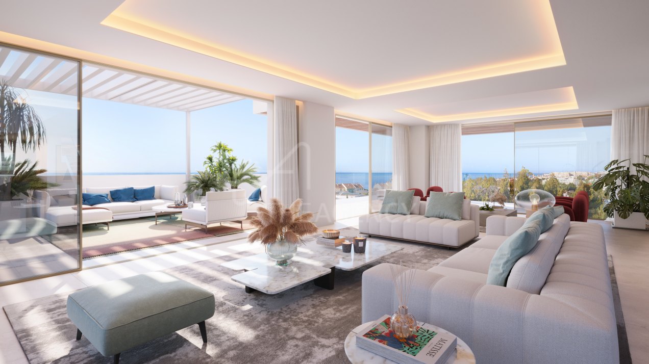 Exclusive Three-Level Penthouse with Stunning Panoramic Views in Marbella's Golden Mile