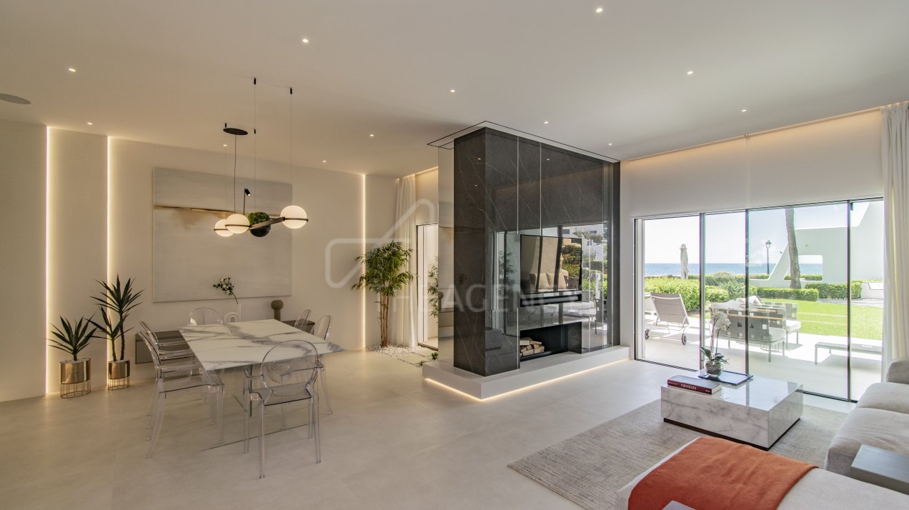 Stunning First Line Beach House with Sea Views on the Golden Mile, Marbella