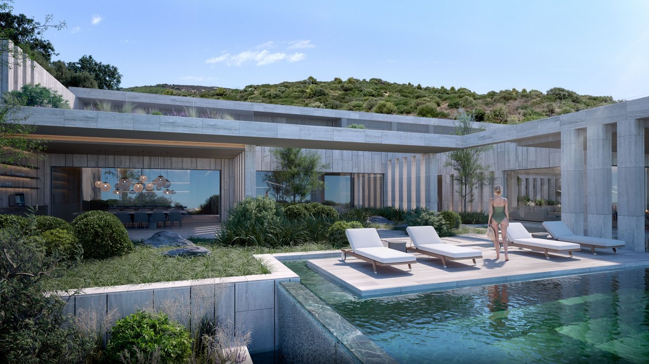 Increíble villa de proyecto nuevo de arquitectura bioecológica en Sotogrande