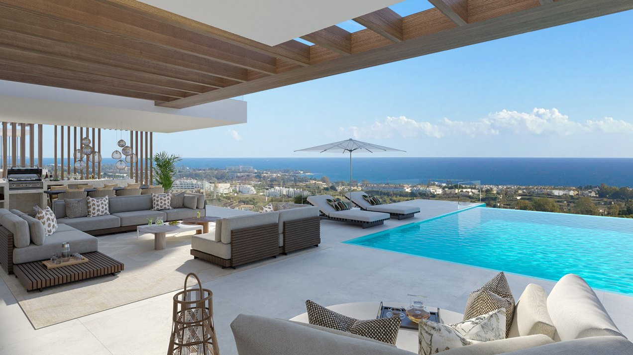 Increíble villa de nueva obra bajo plano con impresionantes vistas al mar en la nueva Milla de Oro, Estepona