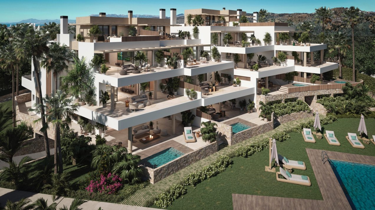 Impresionante apartamento de lujo en primera planta a pocos pasos de Cabopino Golf