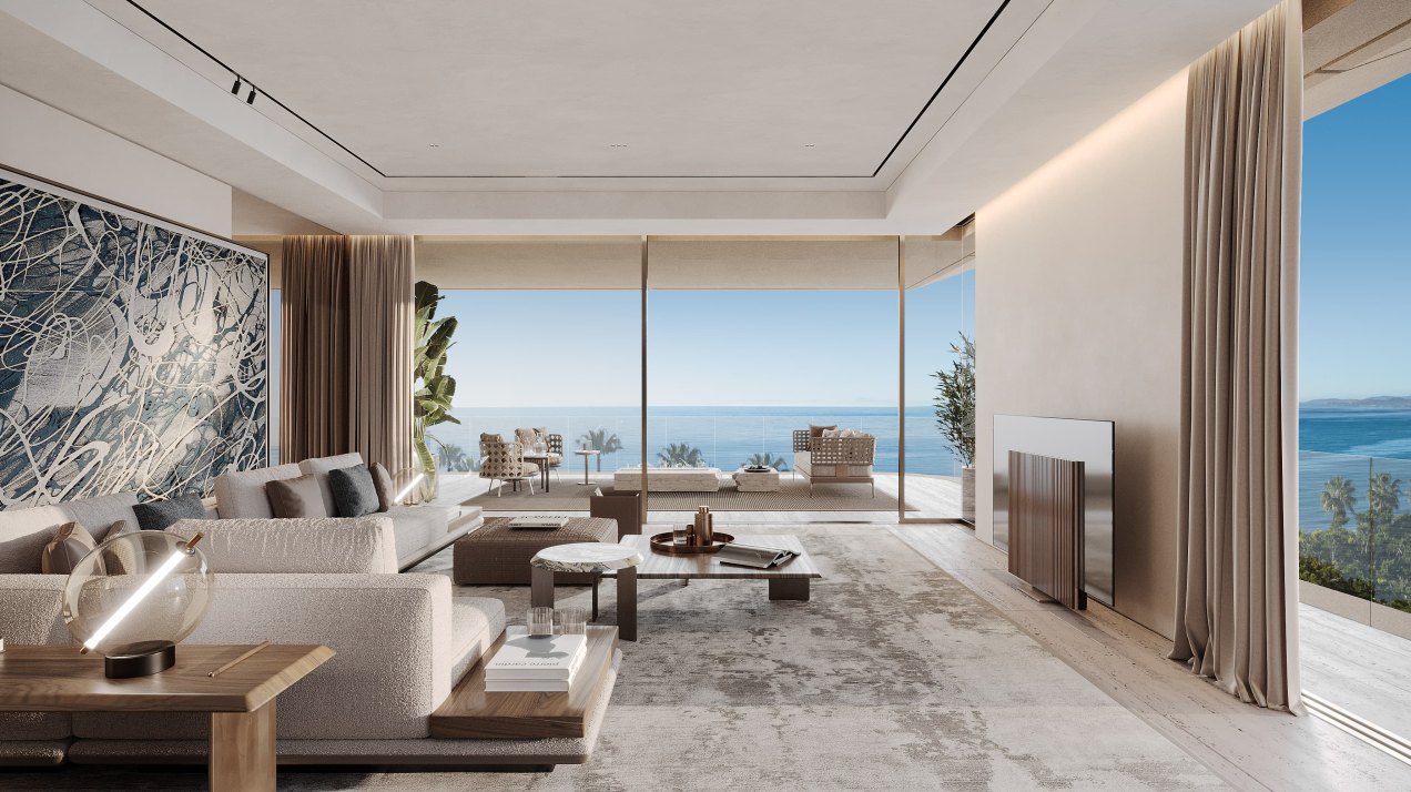Magnificent duplex penthouse on the seafront in Estepona town center, Tyrian in Estepona