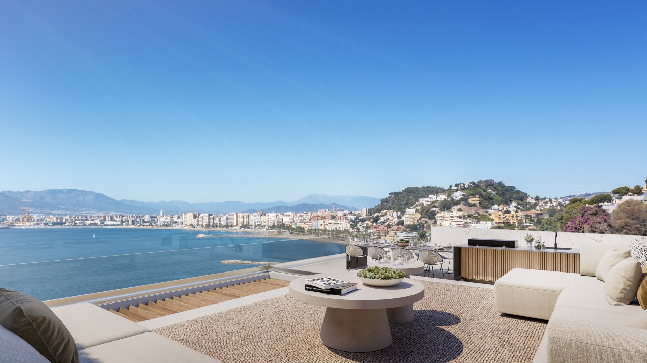 Modern penthouse with stunning views in Pedregalejo Morlaco, Málaga East