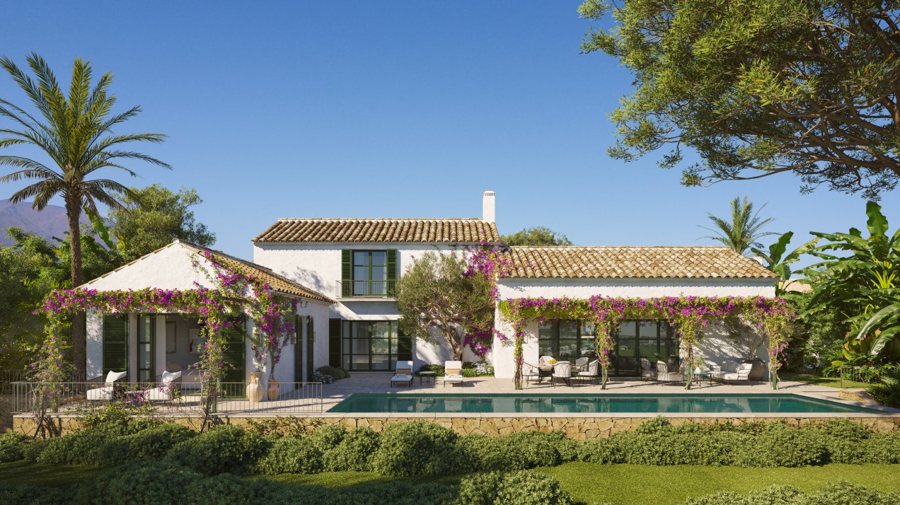 Authentic Andalusian spirit in this villa of magnificent panoramic villas in Finca Cortesin, Casares