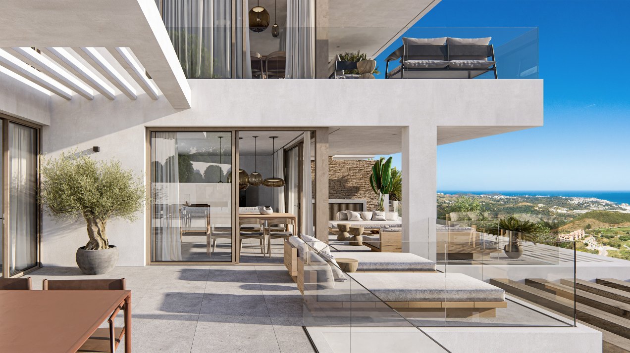 Encantador bajo en edificio fundido con la naturaleza, junto a La Cala de Mijas