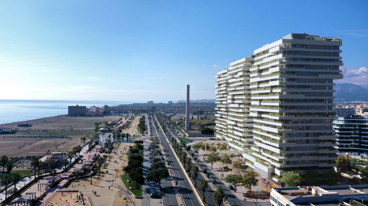 Stunning seafront penthouse on Malaga's Golden Mile, designed by Estudio Lamela