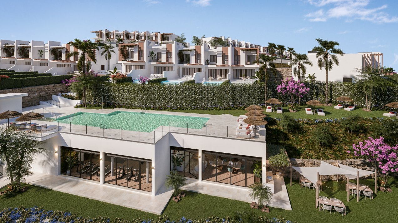 Townhouse with pool next to golf course El Chaparral, Mijas