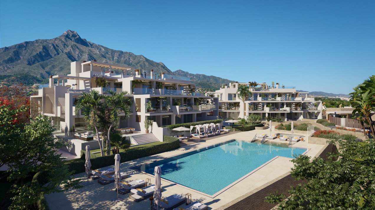 Beautiful apartment with huge terraces on the Golden Mile Marbella