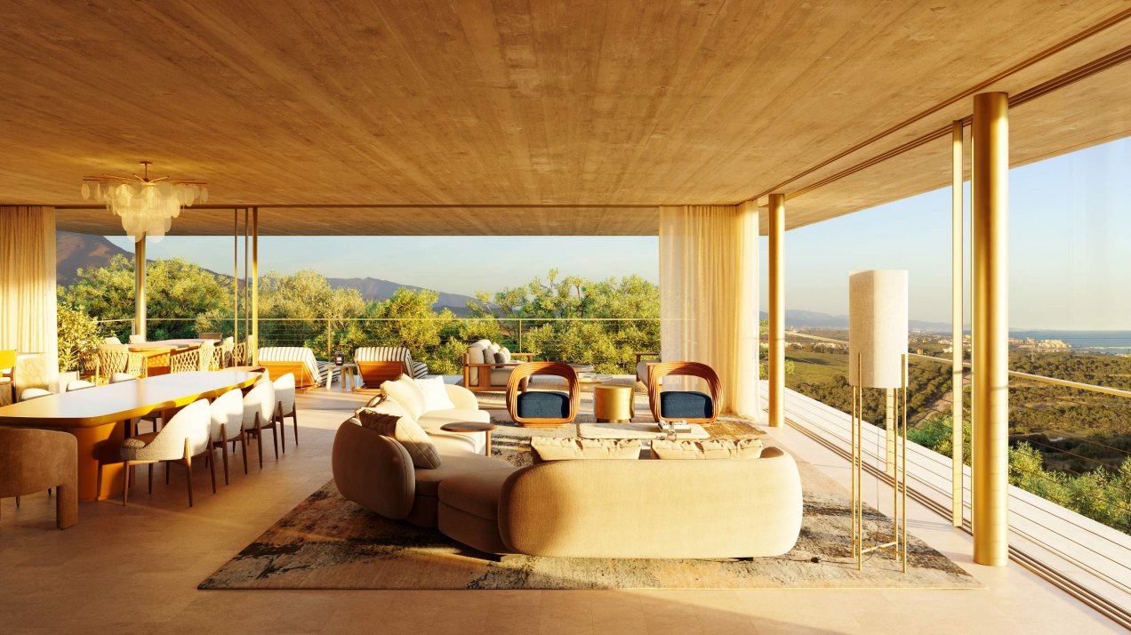 Sofisticado ático con vistas panorámicas en residencias únicas en España, Finca Cortesín