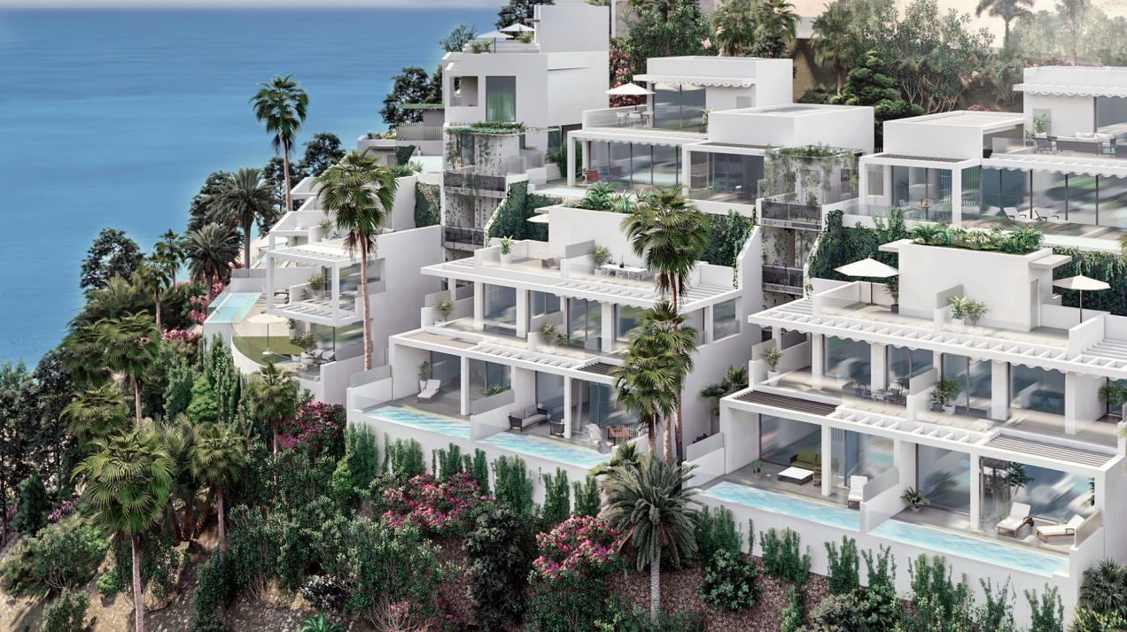 Impresionante sky villa con vistas a los acantilados
