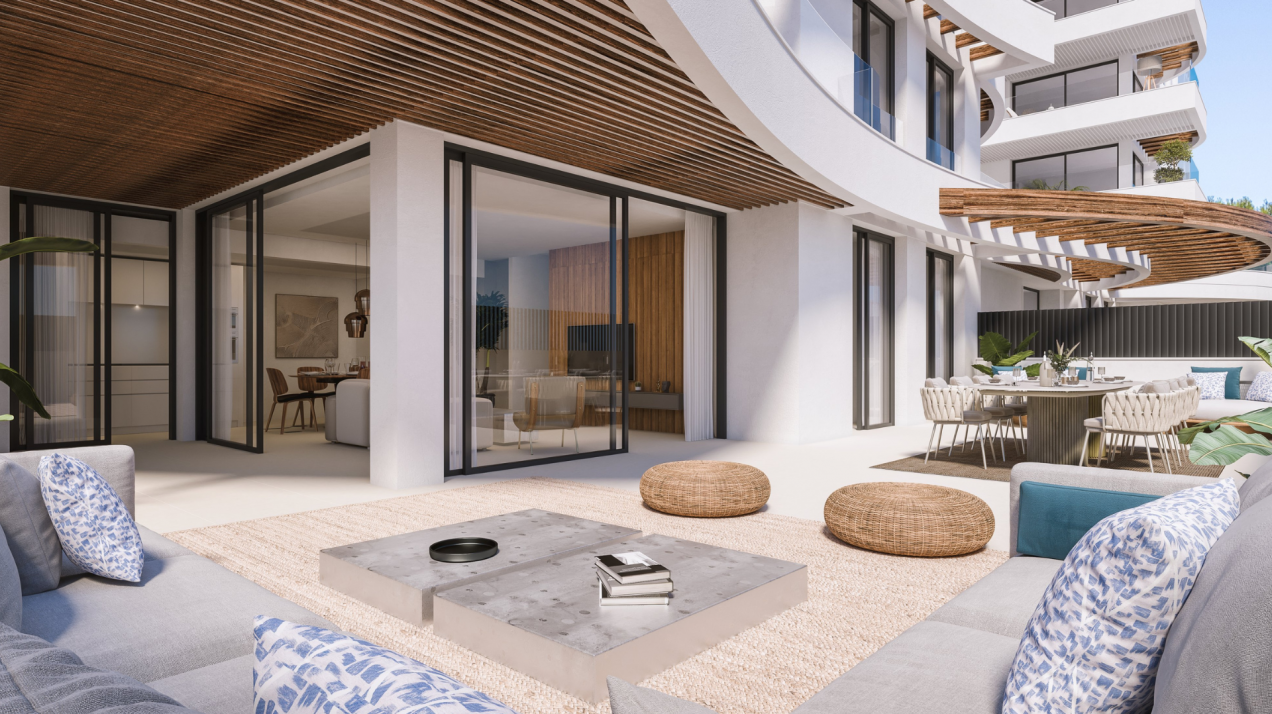 Apartamento en edificio con original forma de barco