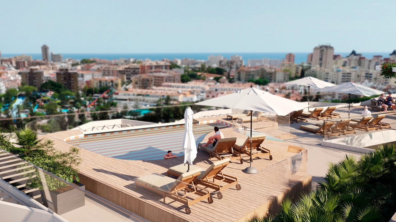 Resort urbano elegante: un oasis en Las Lagunas, Mijas