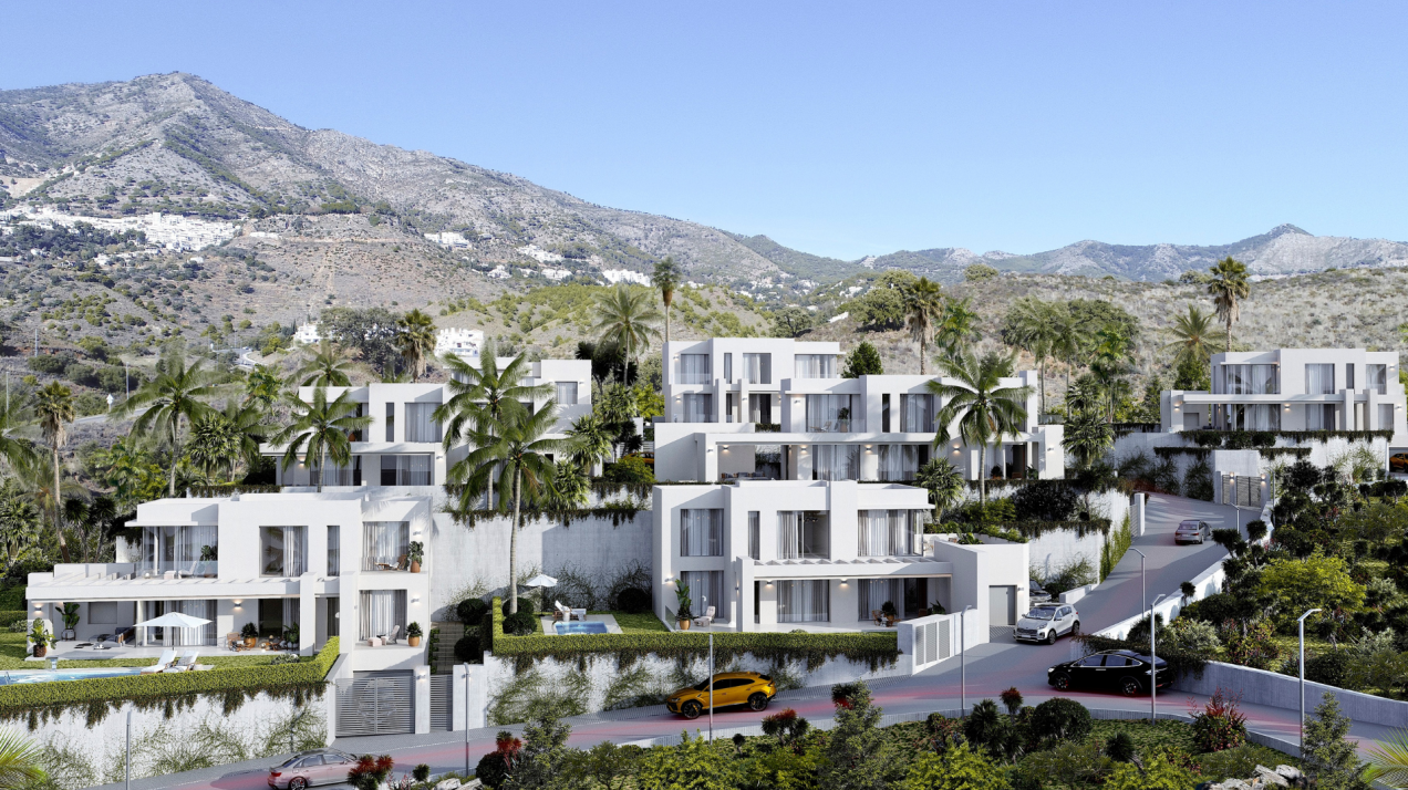 Complejo boutique con panorámicas al mar y entorno natural único en Mijas pueblo