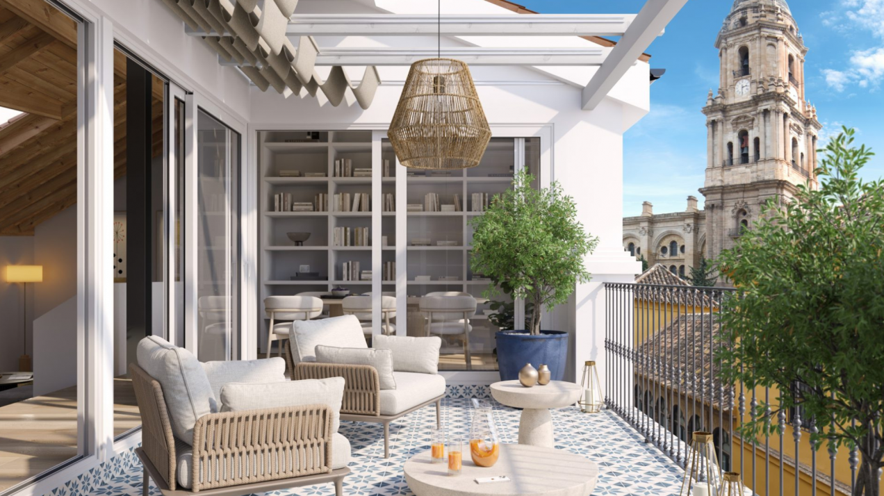 Majestuoso edificio histórico: apartamentos de lujo en Málaga centro