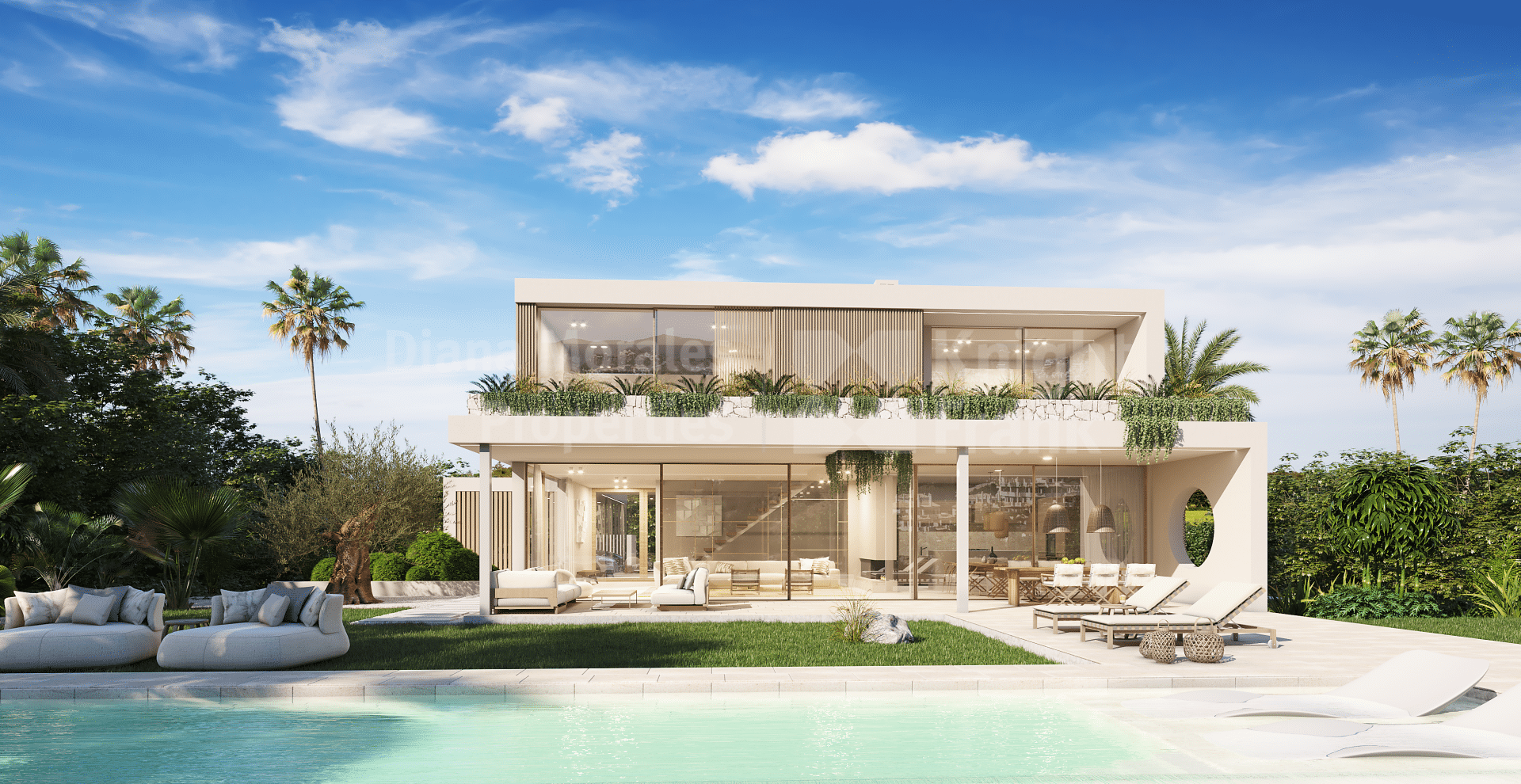New villa close to golf courses in residential urbanisation