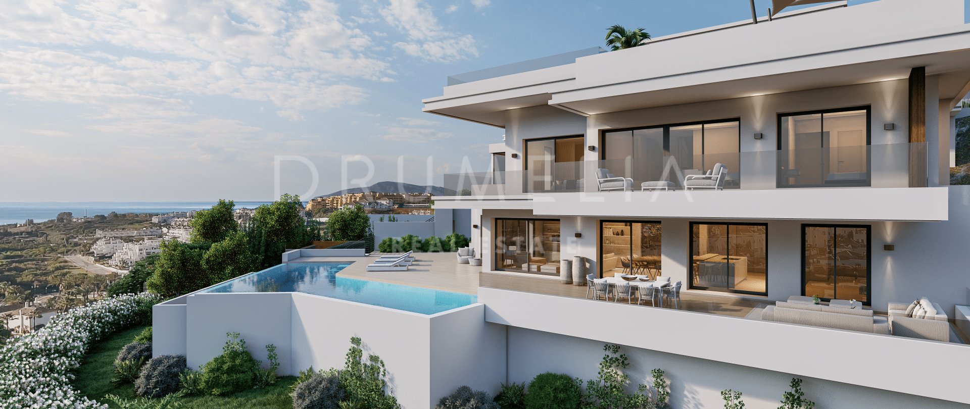 Nieuwe luxueuze moderne villa met prachtig panoramisch uitzicht, La Resina Golf, Estepona