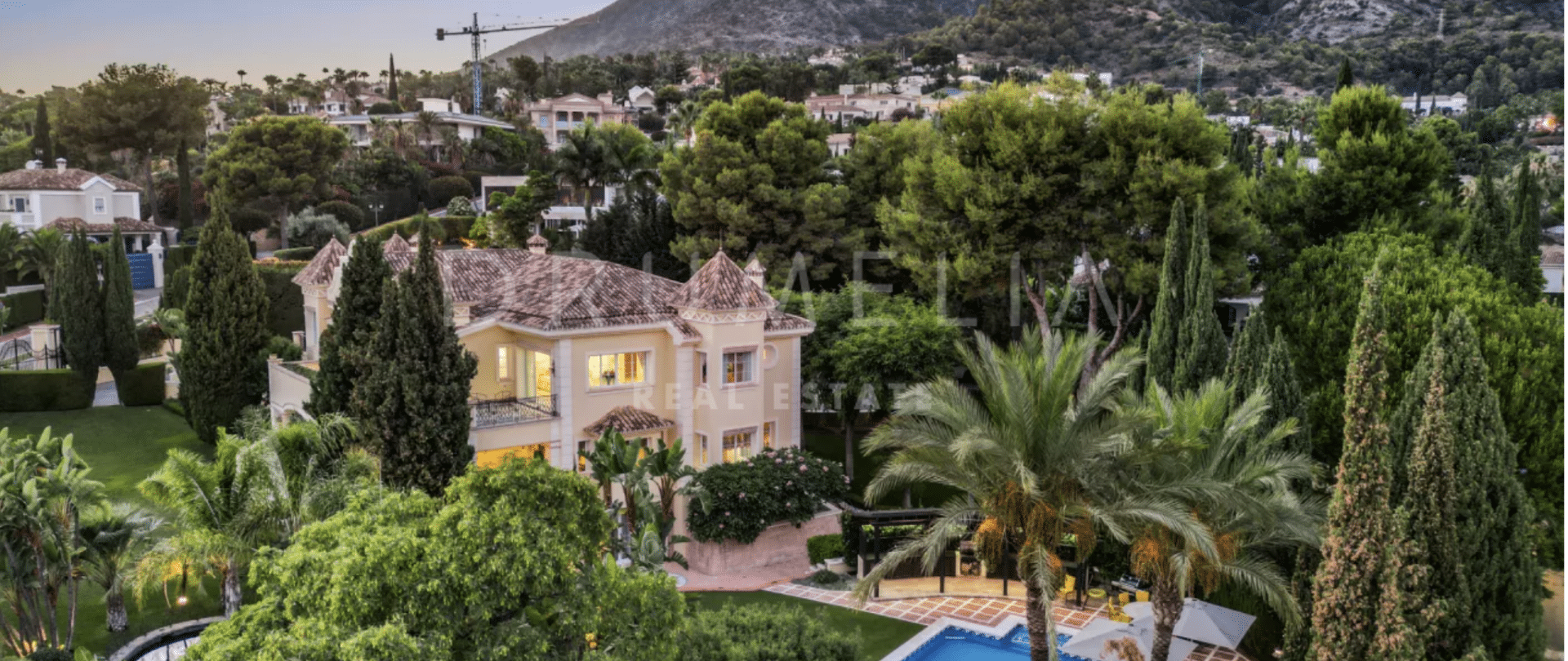 Luxury Mediterranean-style villa with sea views in high-end Sierra Blanca, Marbella Golden Mile