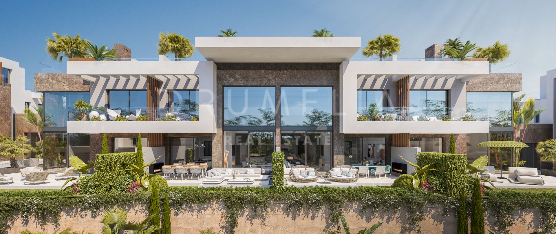 Nieuwe verfijnde moderne luxe halfvrijstaande woning, Rio Real, Marbella Oost
