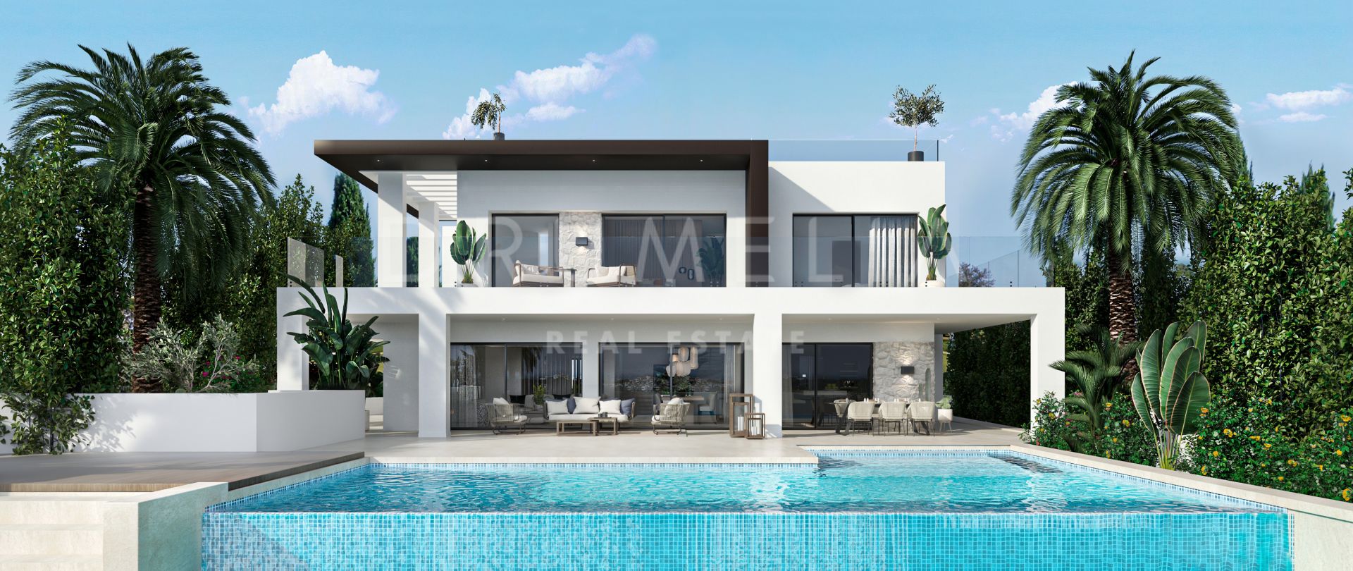Ny exceptionell lyxvilla i modern stil i Marbesa, Marbella Öst