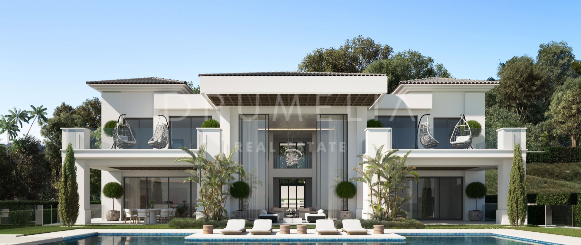 Erstaunliche brandneue Front-line Golf Moderne Luxus-Villa in Los Flamingos, Benahavis