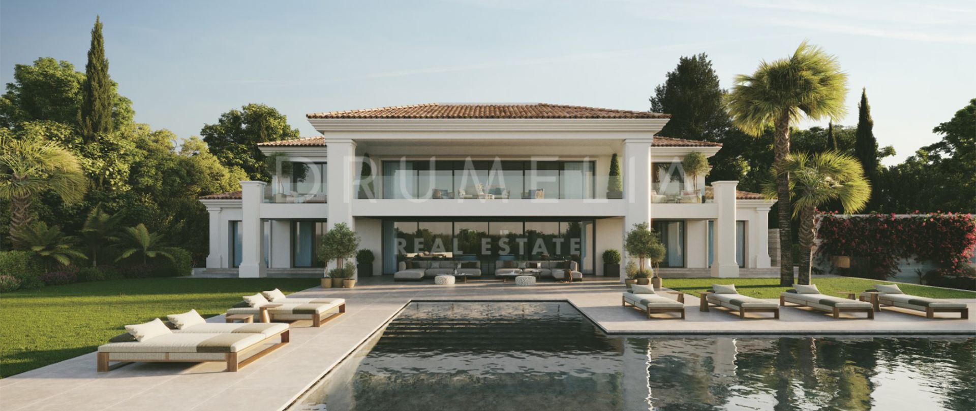 Toppmodernt nytt modernt lyxvillaprojekt med utsikt över havet och golfbanan i La Quinta, Benahavís