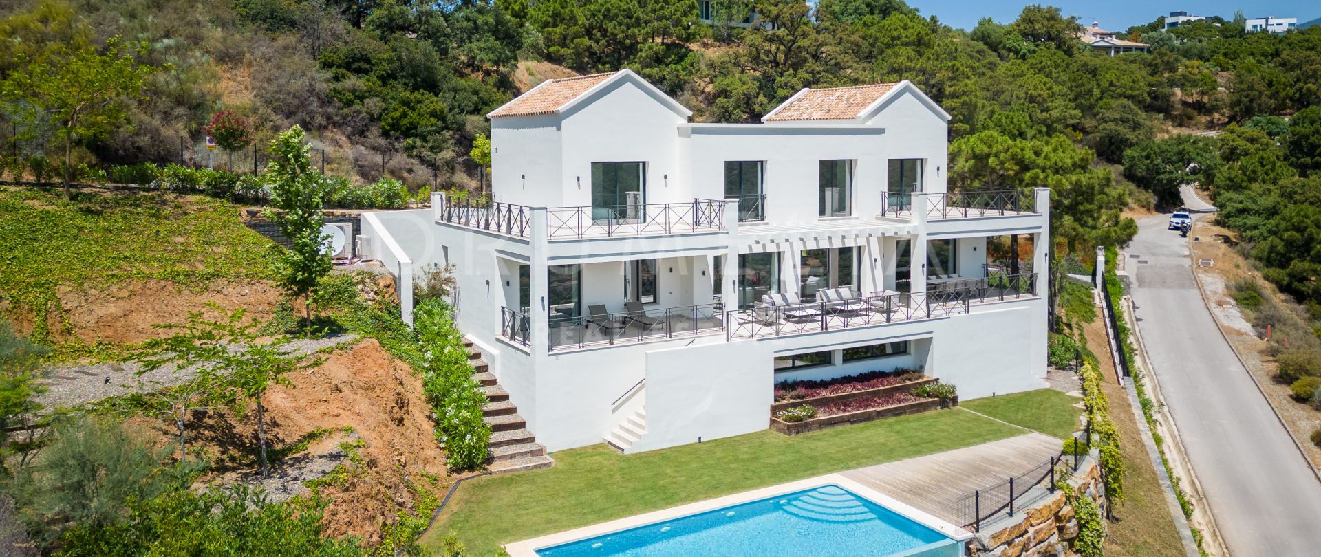 Uitstekend modern huis van hoge kwaliteit met uitzicht op zee, Monte Mayor, Benahavis