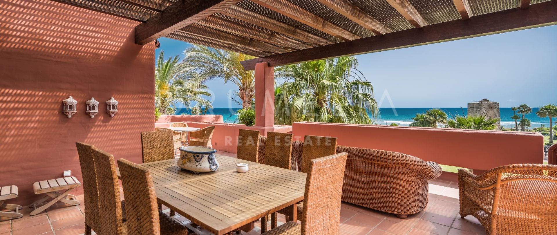Elegant aan het strand gelegen luxe duplex penthouse, Torre Bermeja, Estepona
