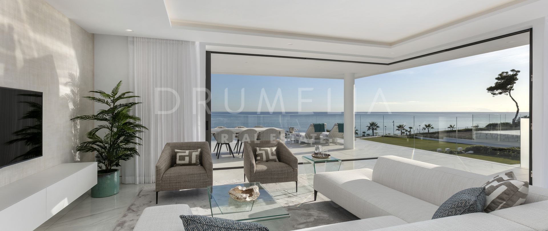 Sophisticated Frontline Beach Modern Luxury Apartment, New Golden Mile, Estepona
