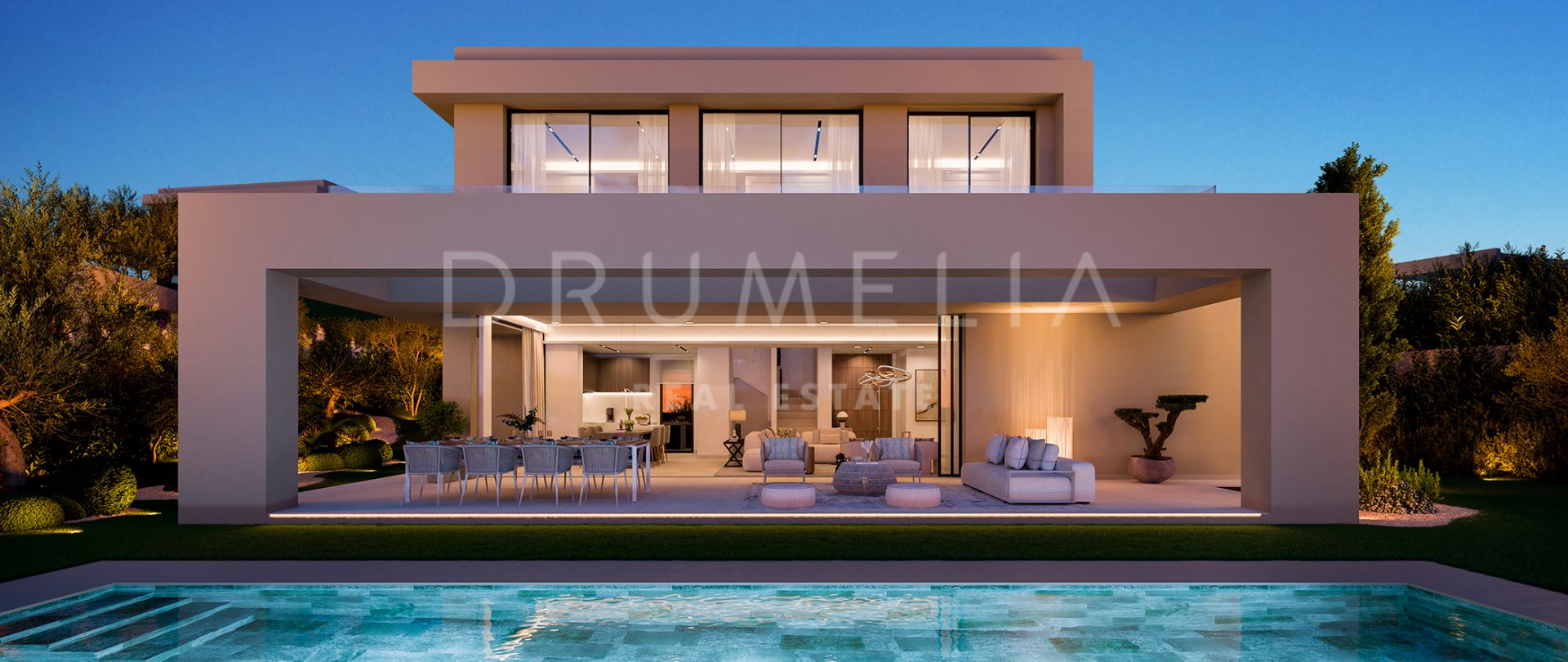 Nouvelle villa de luxe chic et moderne dans la région de Benahavis (projet).
