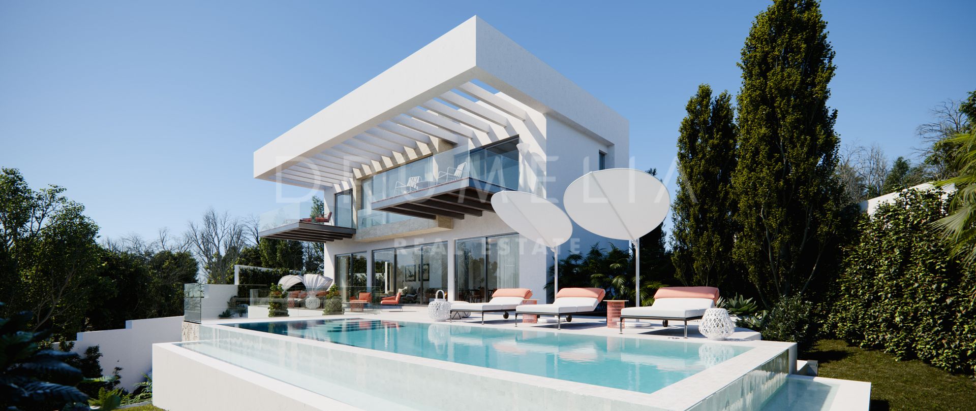 New Luminous Trendy Modern Luxury Villa in Mirador del Paraiso, Benahavis