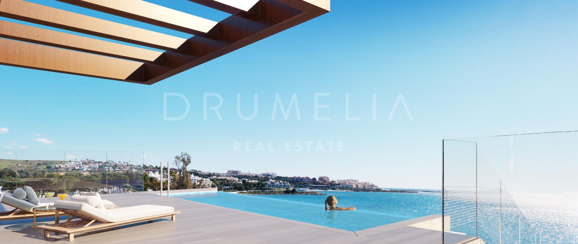 Ny modern lyxig takvåning Duplex vid havet (projekt), Estepona Playa