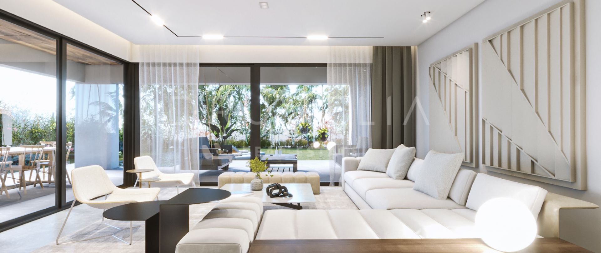 Villa de luxe de style contemporain flambant neuve à vendre sur le nouveau Golden Mile d'Estepona