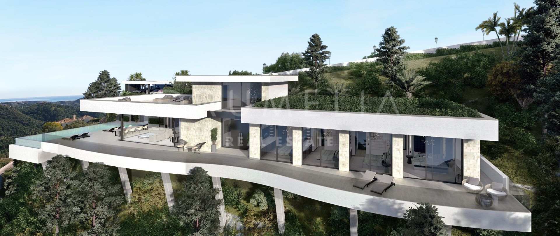 Beautiful brand-new modern luxury villa with breath-taking sea views in Monte Mayor, Benahavís