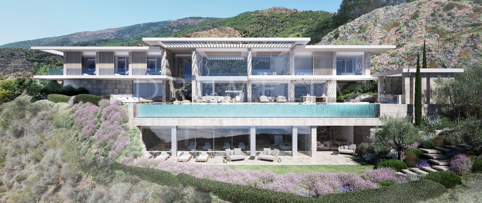 Projet de villa contemporaine de luxe avec vue panoramique sur la mer et les montagnes à La Zagaleta, Benahavis