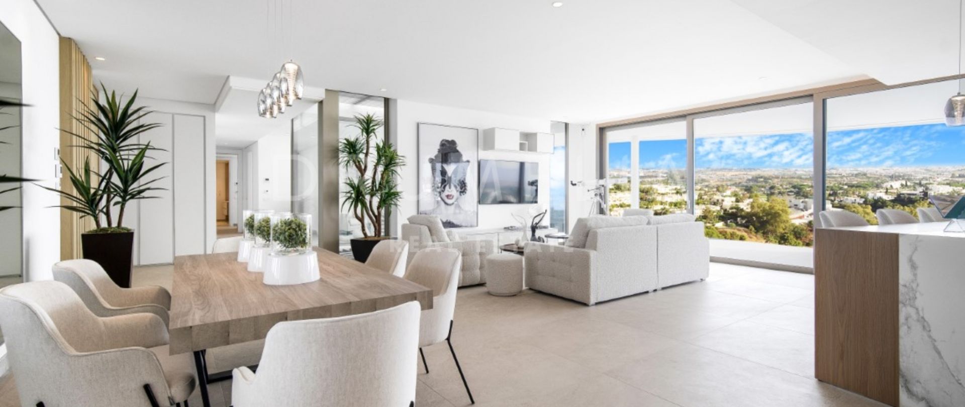 New luxury modern apartment with sea panorama in iconic complex The View, Benahavis