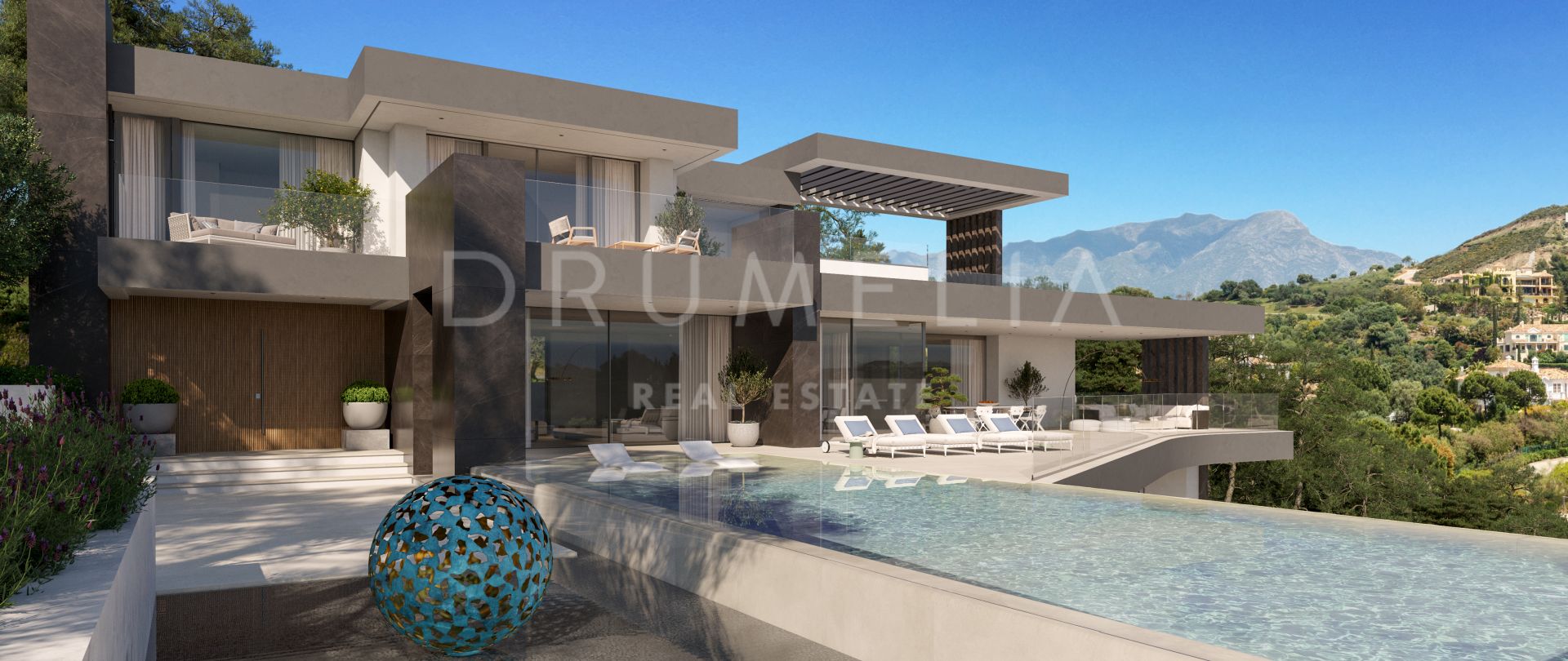 Неординарный новый элитный современный дом с панорамой на море, Marbella Club Golf Resort, Бенахавис