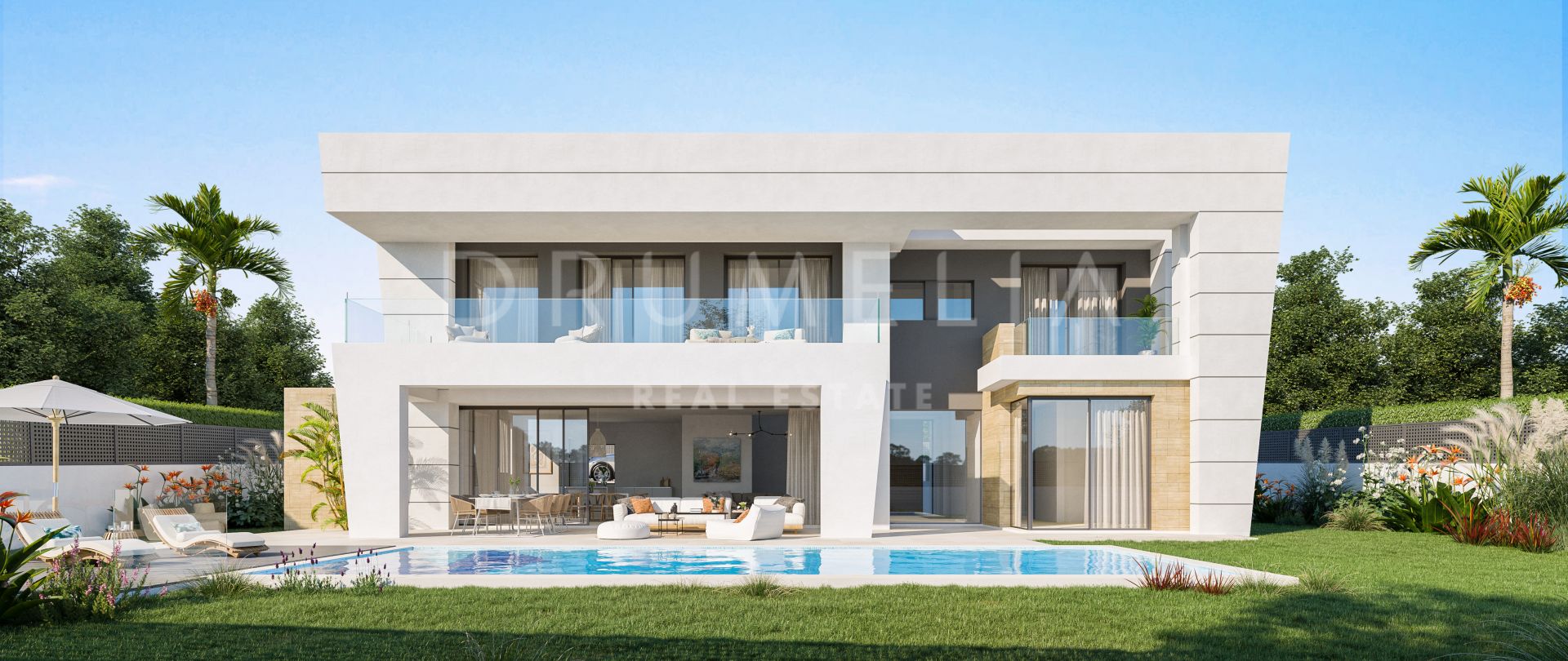 Moderna villa de lujo a estrenar con vistas serenas en Nagüeles, en la Milla de Oro de Marbella